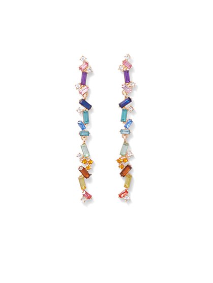 Gemstone Linear Drop Earrings - New York & Company