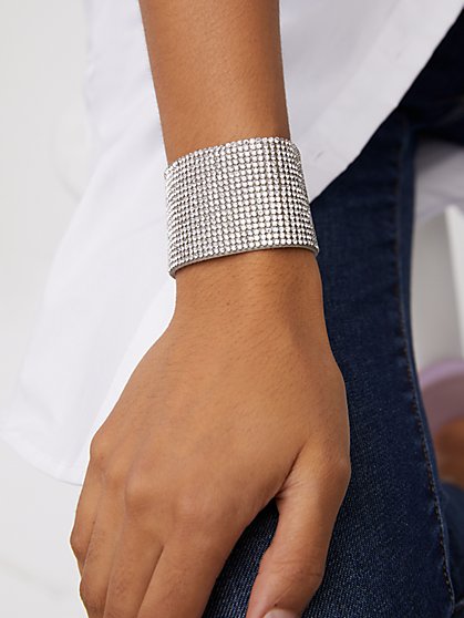 Glitzy-Stone Cuff Bracelet - New York & Company