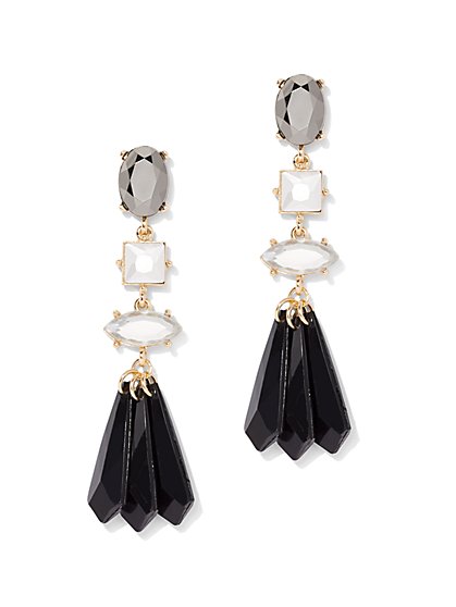 Women S Earrings New York Company Goldtone Faux Stone Drop Earring New York Company