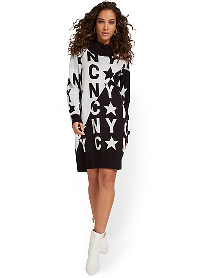 Graphic NYC Sweater Dress - New York & Company