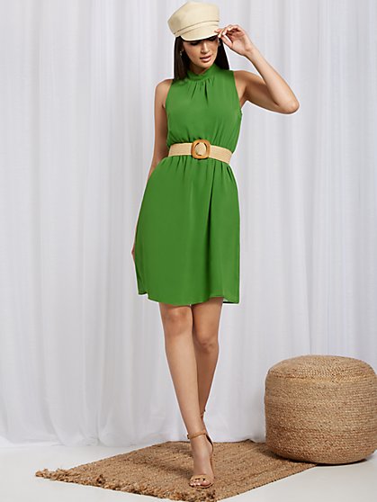 fit and flare dress with belt