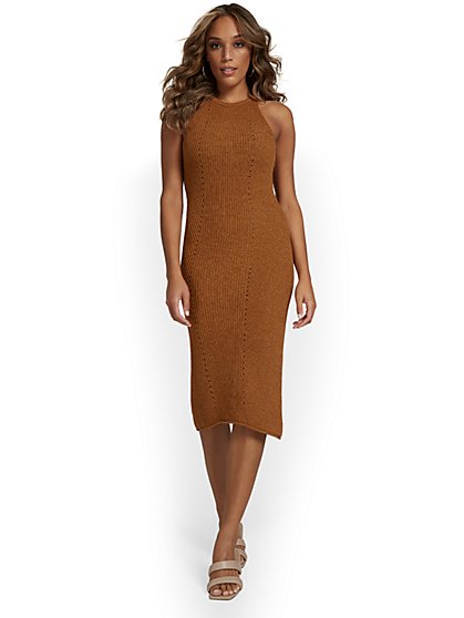Halterneck Midi Dress - Luxy USA - New York & Company