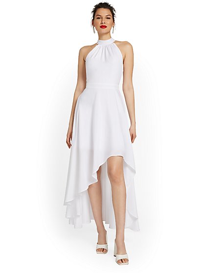 High-Low Halterneck Dress - New York & Company