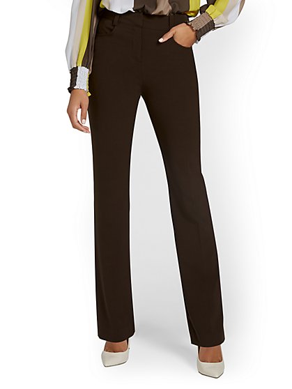 High-Waisted Barely Bootcut Pant - Essential Stretch - New York & Company