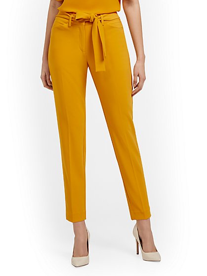 High-Waisted Curvy-Fit Ankle Pant - Premium Stretch - New York & Company