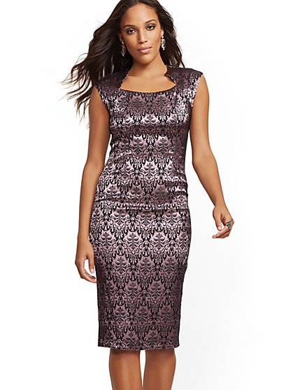 New Arrivals Women S Must Haves Trending Now Ny C Jacquard Sheath Dress New York Company