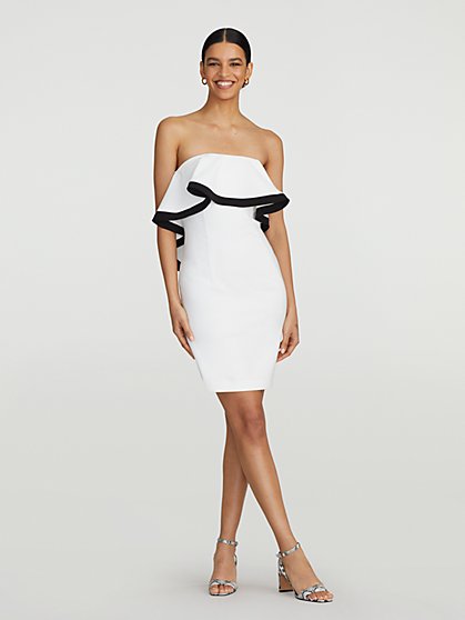 Kami Strapless Ruffle-Front Dress - Gabrielle Union Collection - New York & Company