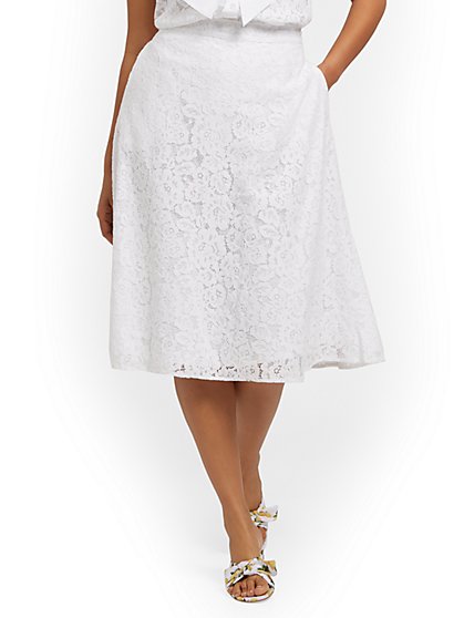 Lace A-Line Skirt - New York & Company
