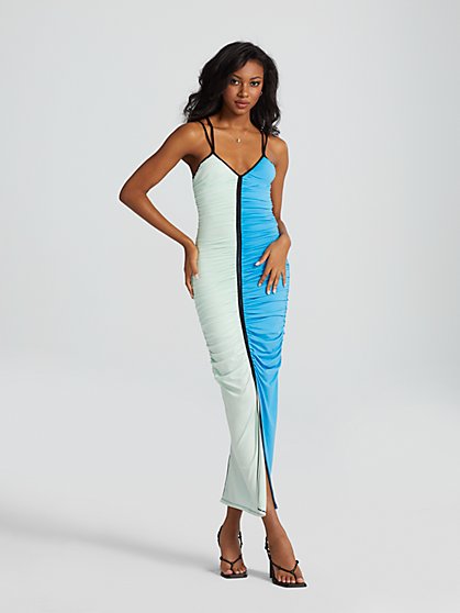 Lateefa Colorblock Knit Midi Dress - Gabrielle Union Collection - New York & Company