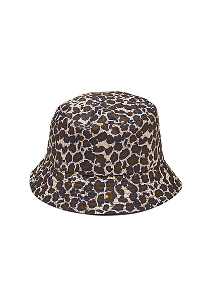 Leopard-Print Bucket Hat - New York & Company