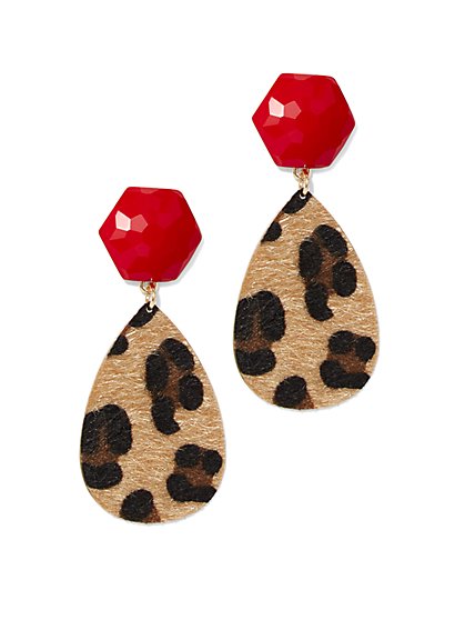 leopard print earring