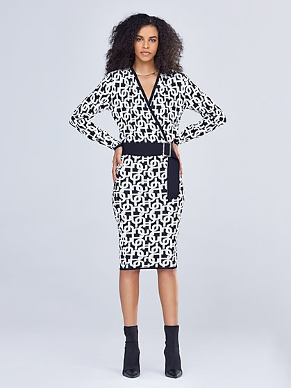 Logo-Print Sweater Skirt - Gabrielle Union Collection - New York & Company