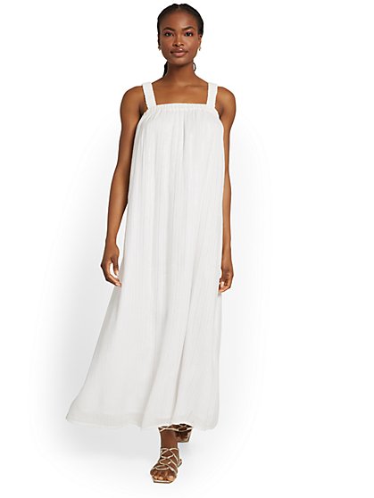 Lurex Open-Back Maxi Dress - America & Beyond - New York & Company