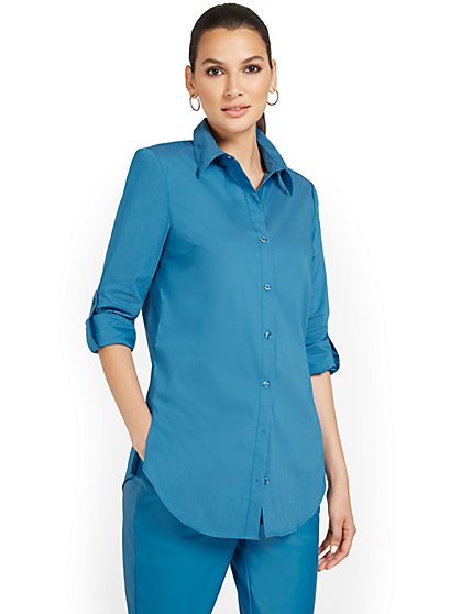 Madison Poplin Tunic Shirt - New York & Company