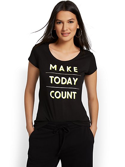 Make Today Count Graphic Tee - New York & Company