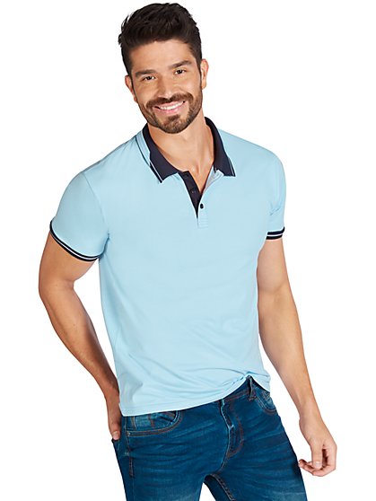 Men's Colorblock Short-Sleeve Polo Shirt - New York & Company