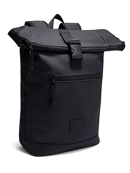 mens faux leather backpack