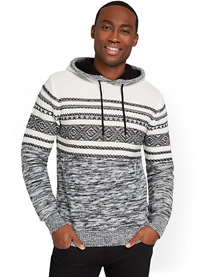 Men's Hooded Argyle Sweater - New York & Company