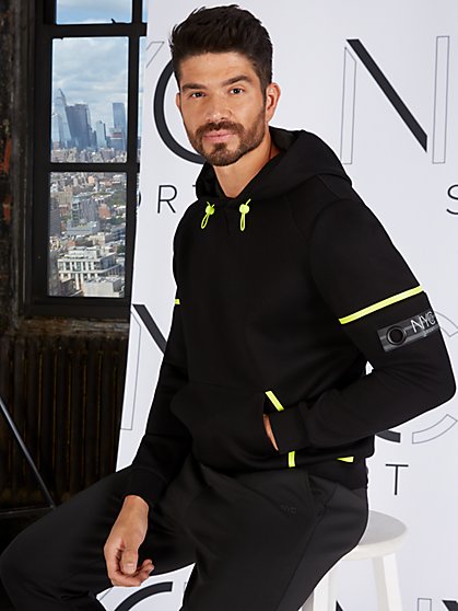 Men's Neon-Accent Pullover Hoodie - New York & Company