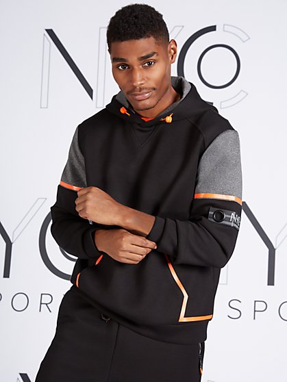 Men's Neon-Accent Pullover Hoodie - New York & Company