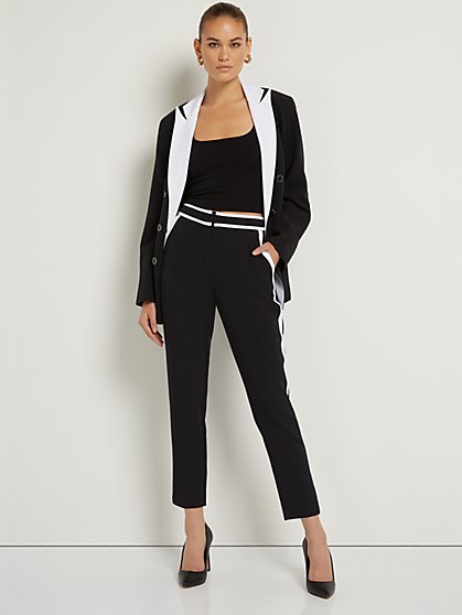 Mid-Rise Side-Stripe Ankle Pant - New York & Company