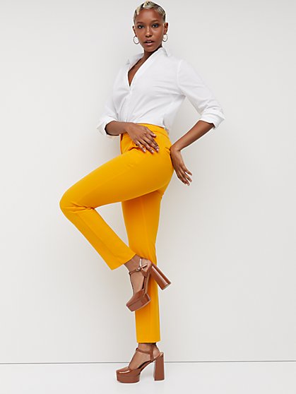 Mid-Rise Slim-Leg Pant - Essential Stretch - New York & Company