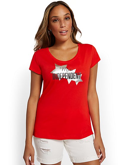 Miss Independent Graphic Tee - New York & Company