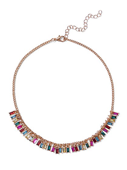 Multicolor Gemstone Necklace - New York & Company