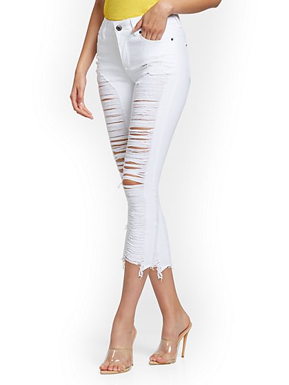 white skinny capri jeans