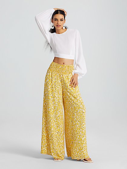 Noemi Printed Wide-Leg Pant - Gabrielle Union Collection - New York & Company