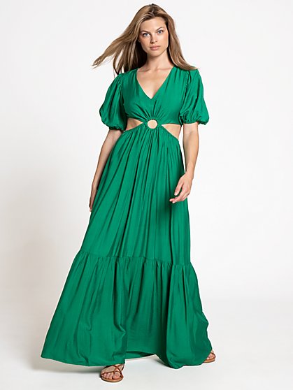 O-Ring Cut-Out Maxi Dress - Flying Tomato - New York & Company
