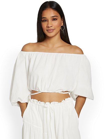 Off-The-Shoulder Cotton Top - ASTR The Label - New York & Company