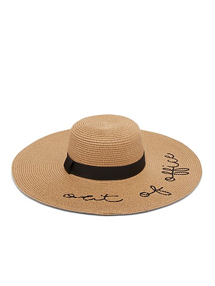 Out Of Office Straw Hat - New York & Company