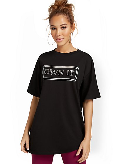 Own It Oversized Graphic Tee - New York & Company