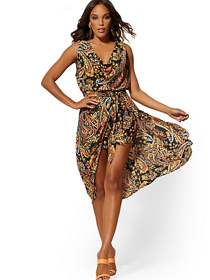 cowl neck romper