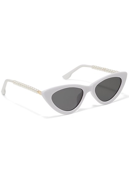 Pearl-Accent Sunglasses - New York & Company