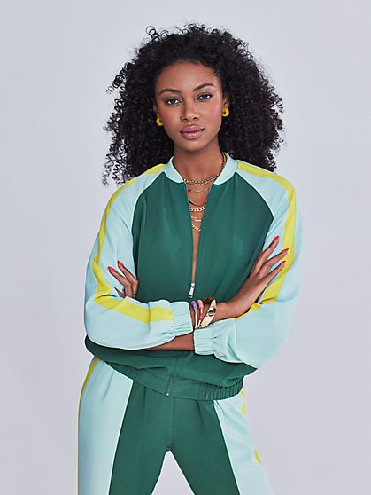 Perry Colorblock Bomber Jacket - Gabrielle Union Collection - New York & Company