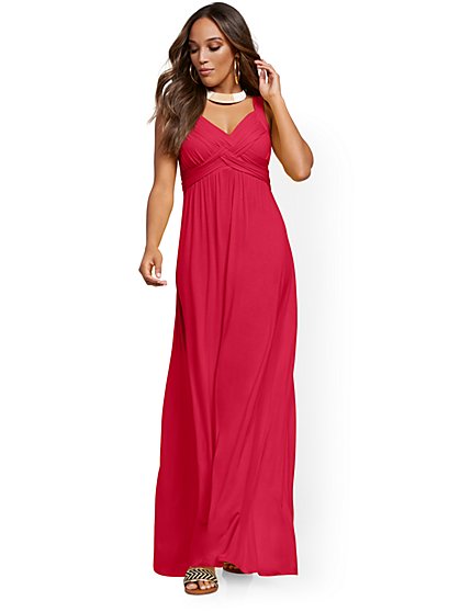 pink petite maxi dress