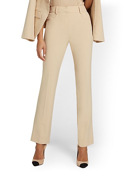 Petite High-Waisted Barely Bootcut Pant - Essential Stretch - New York & Company