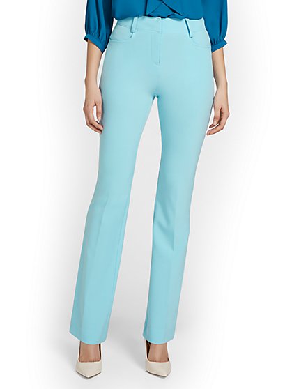 Petite High-Waisted Barely Bootcut Pant - Essential Stretch - New York & Company