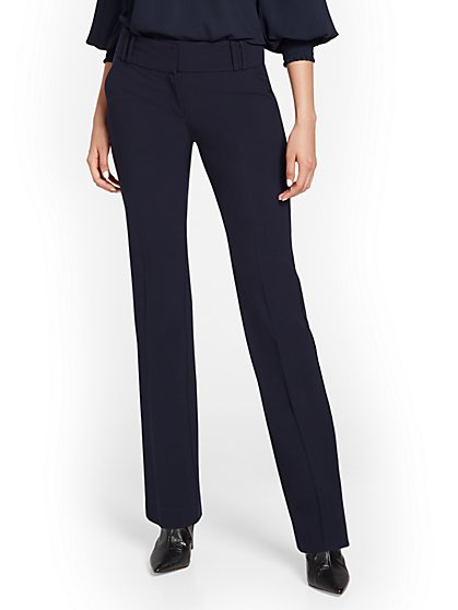 Petite Mid-Rise Modern Straight-Leg Pant - Essential Stretch - 7th Avenue - New York & Company