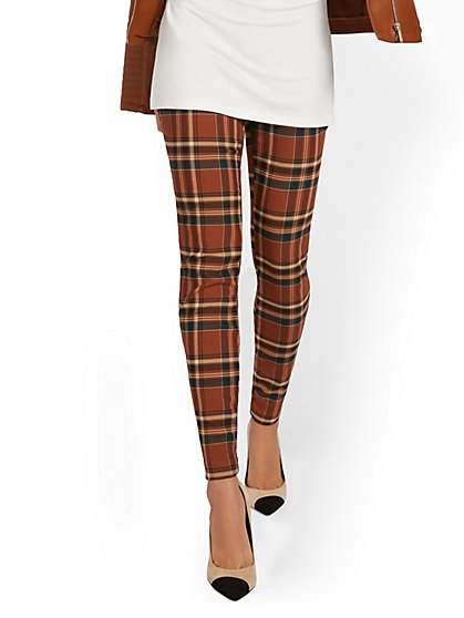 petite plaid leggings