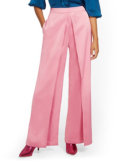 Pleat-Front Wide-Leg Pant - New York & Company