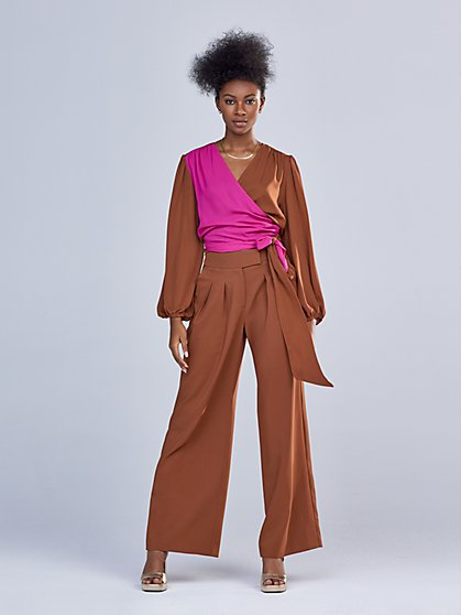 Pleated Palazzo Pant - Gabrielle Union Collection - New York & Company