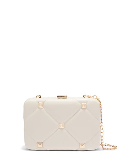 Quilted Stud-Embellished Clutch - Joseph D'Arezzo - New York & Company