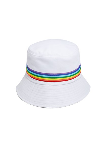 Rainbow-Stripe Bucket Hat - New York & Company
