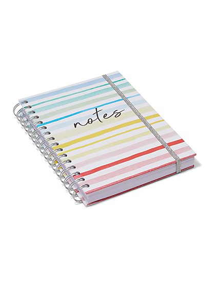 Rainbow Stripe Spiral Notebook - New York & Company