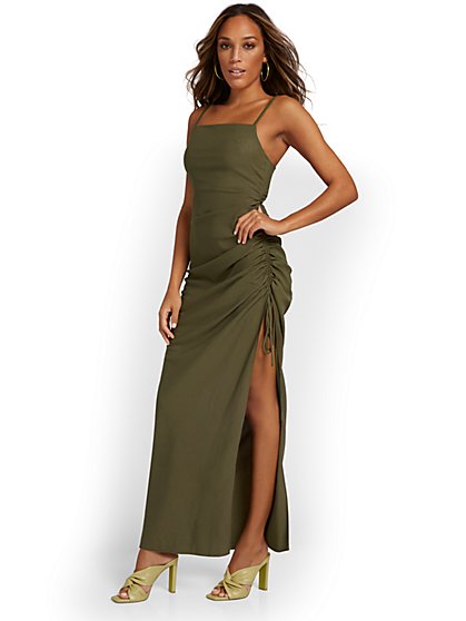 Ruched-Side Maxi Dress - Emory Park - New York & Company