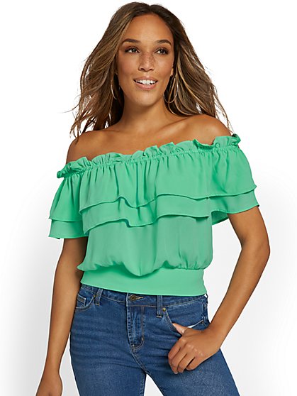 Ruffle Off-The-Shoulder Top - New York & Company