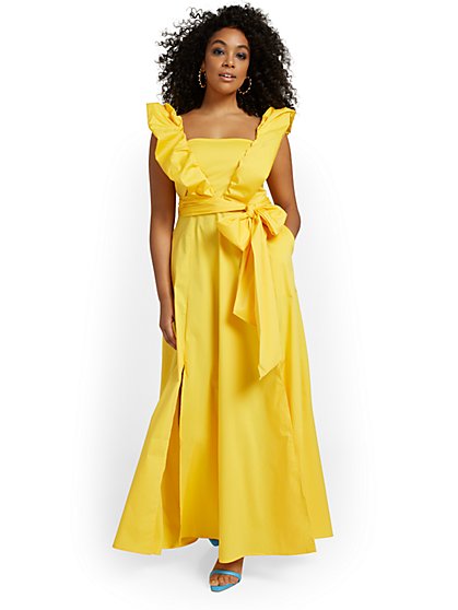 Ruffle-Sleeve Maxi Dress - New York & Company